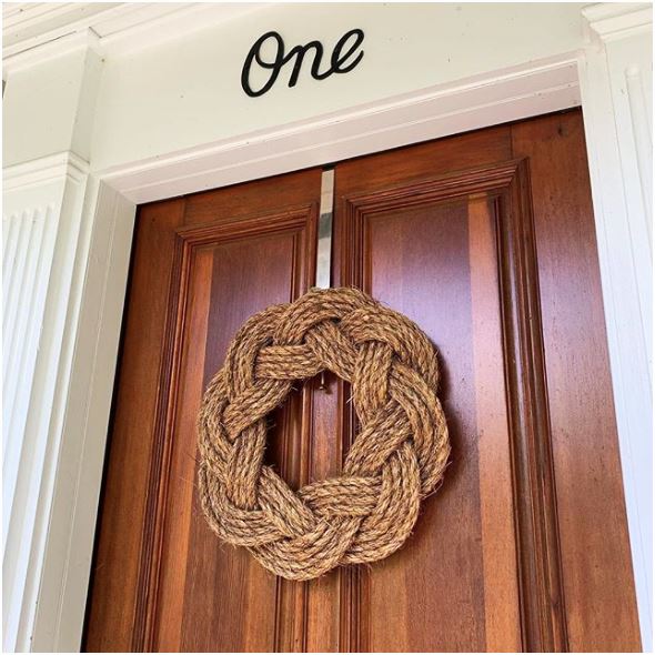 Nautical Wreath, Manila Rope Wreath Sailor Knot Wreath for wall or Centerpiece home decoration Mysticknotwork.com 