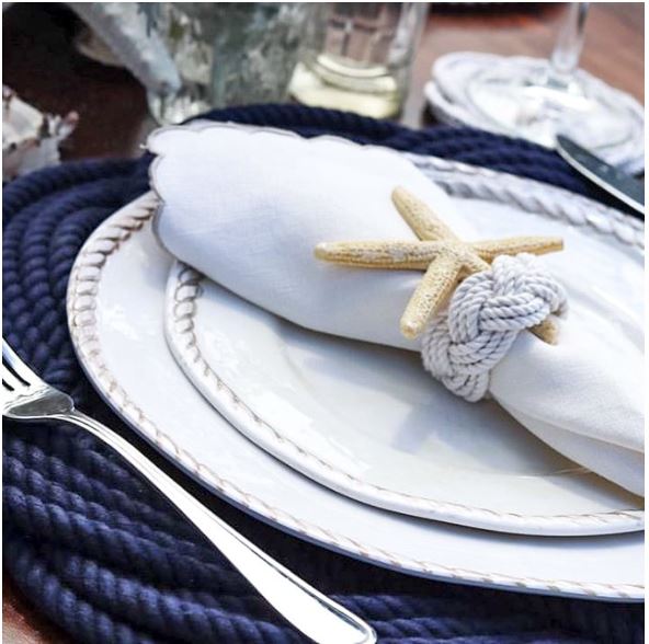 Nautical Sailor Knot Napkin Rings, Nautical Colors, Set of 4 Made in the  USA by hand in Mystic, Connecticut $ 22.50