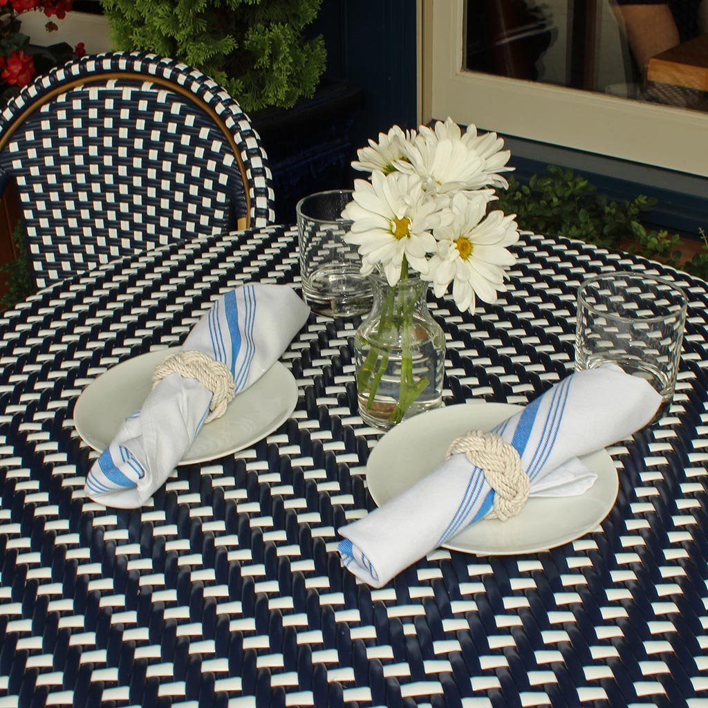 Sailor Knot Napkin Rings, Nautical Colors, Set of 4 napkin ring Mysticknotwork.com 