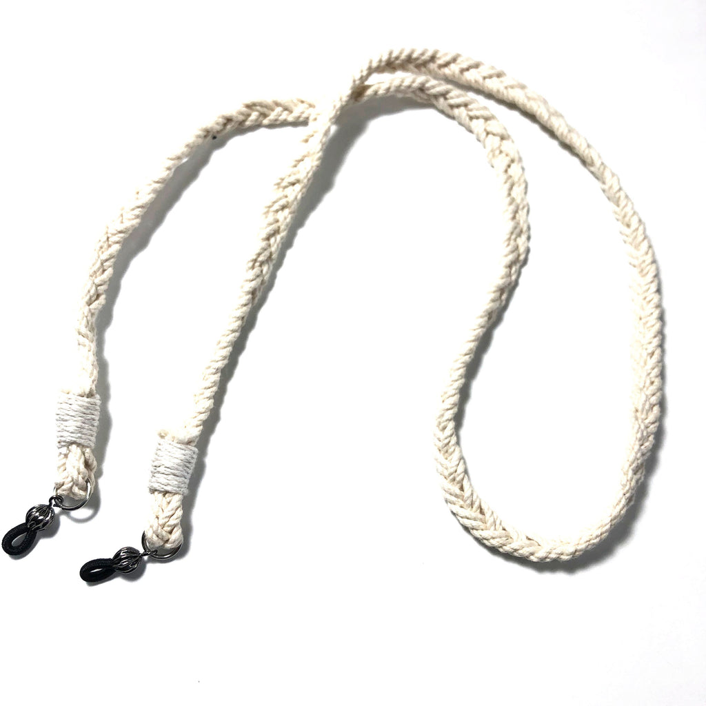 Nautical Knot Rope Lanyard in Natural White - Helm & Harbor - Dog