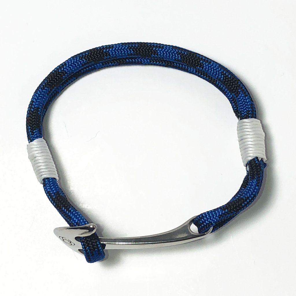 Nautical Black and Blue Nautical Fish Hook Bracelet 098 handmade for $ 28.00
