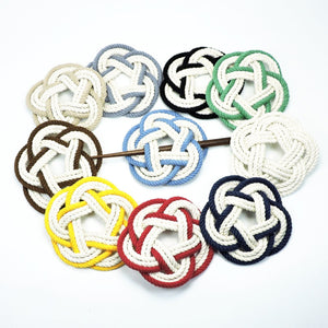 Nautical Knot Sailor Knot Hair Stick Barrette, Nautical Colors handmade at Mystic Knotwork