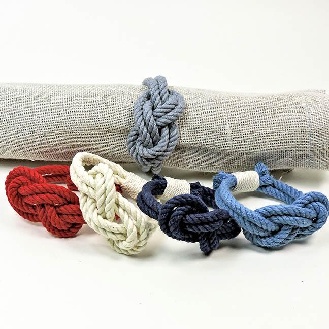Figure Eight Infinity Knot Napkin Rings, Solid Colors, Set Of 4 napkin ring Mystic Knotwork 