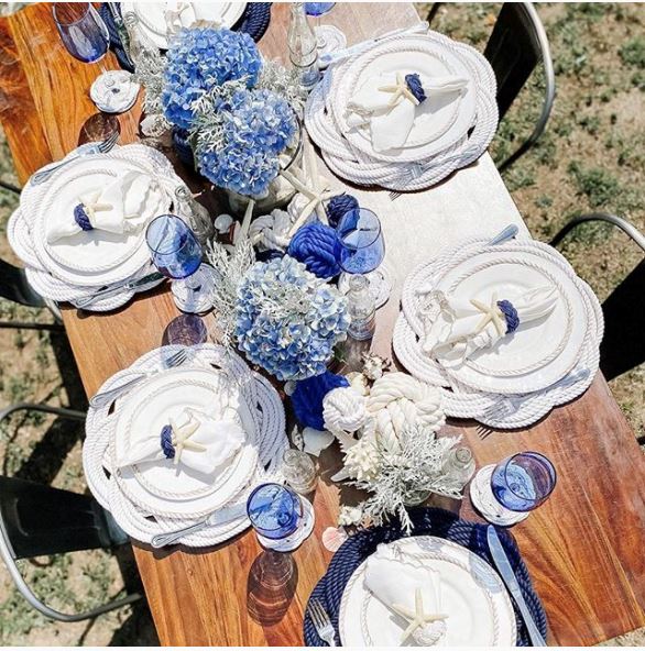 Sailor Knot Wreath or Centerpiece, White home decoration Mysticknotwork.com 