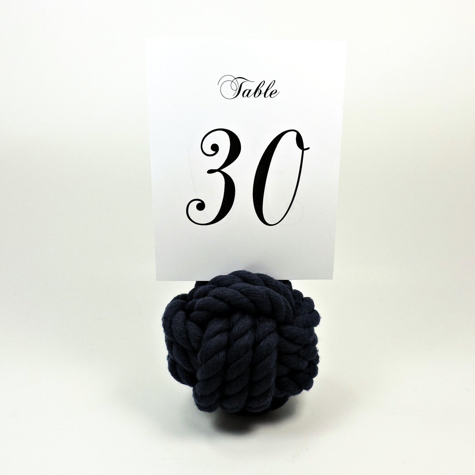 Nautical Knot Nautical Knot Card Holder, Navy, 4", 3-Pass handmade at Mystic Knotwork