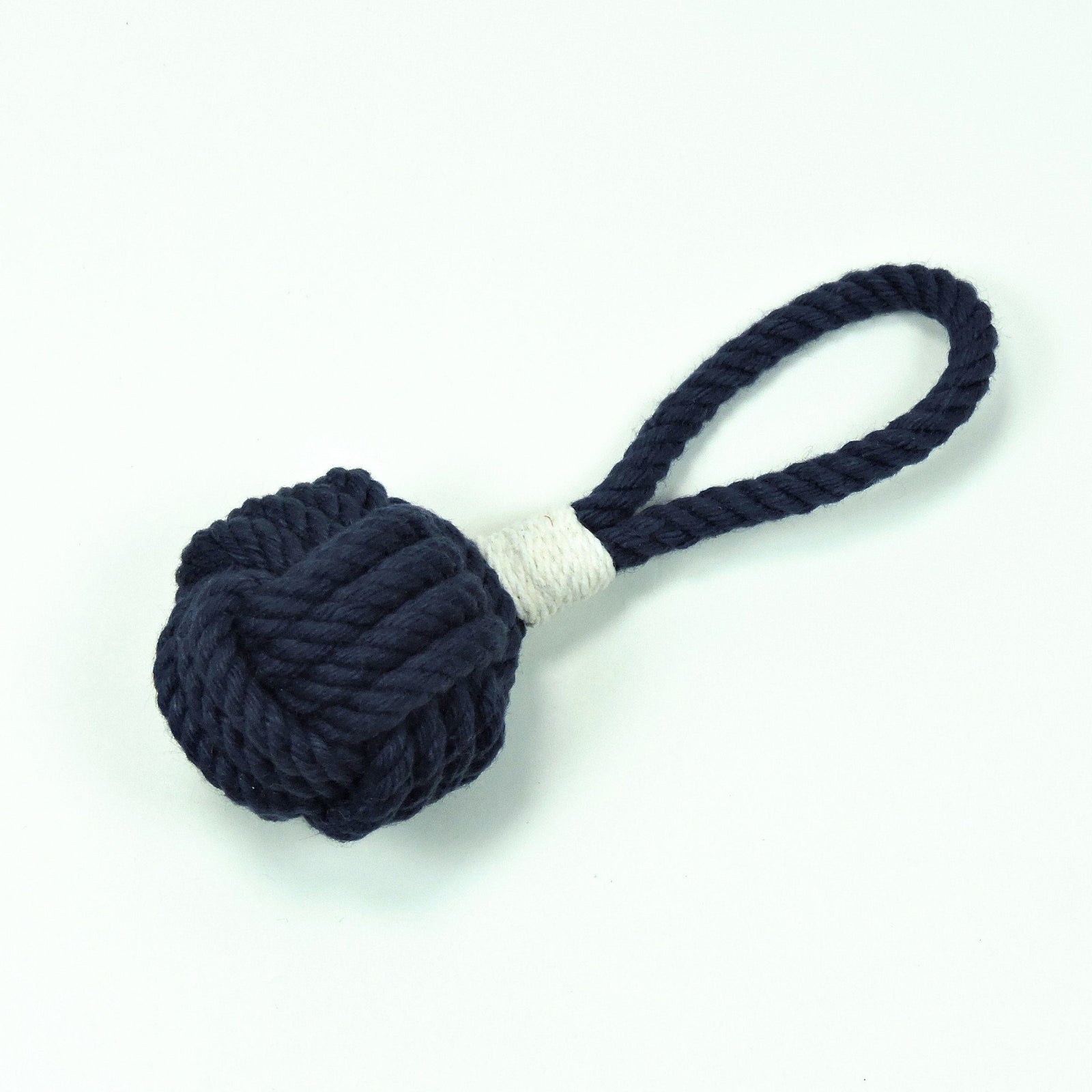 Nautical Knot Monkey Fist Knot Napkin Rings, Set of Four handmade at Mystic Knotwork