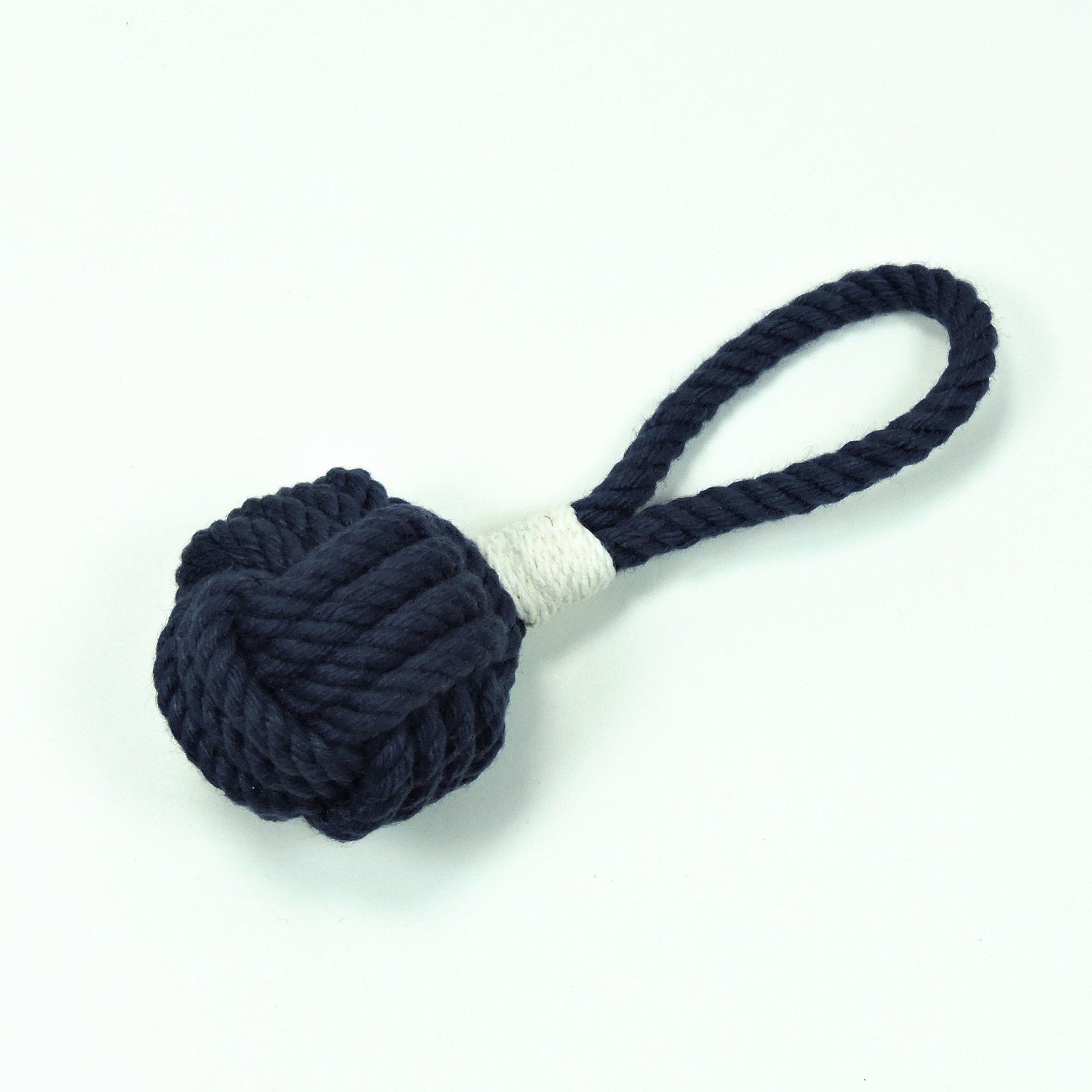 Nautical Knot Monkey Fist Knot Napkin Rings, Set of Four handmade at Mystic Knotwork