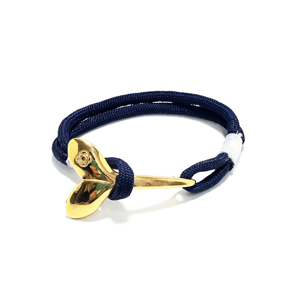Navy Nautical Whale Tail Bracelet Brass 020 Mystic Knotwork 
