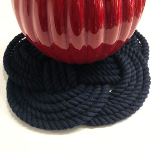10" Nautical Sailor Knot Cotton Trivet, Large 4 Color Choices trivet Mysticknotwork.com 