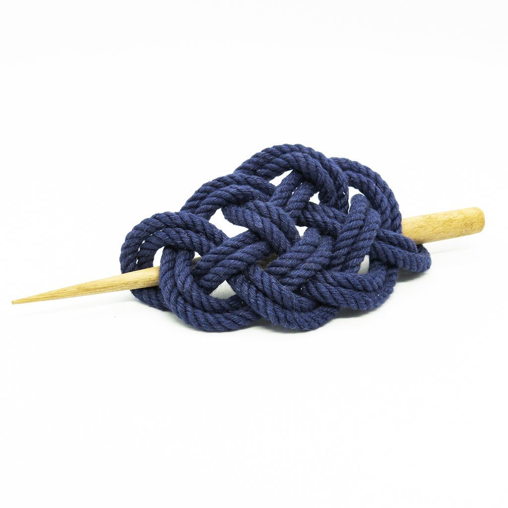 Celtic Weave Hair Stick Barrette in 17 Colors hair accessory Mystic Knotwork Navy 