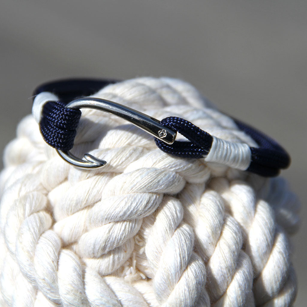 Navy Nautical Fish Hook Bracelet 020 Small 6