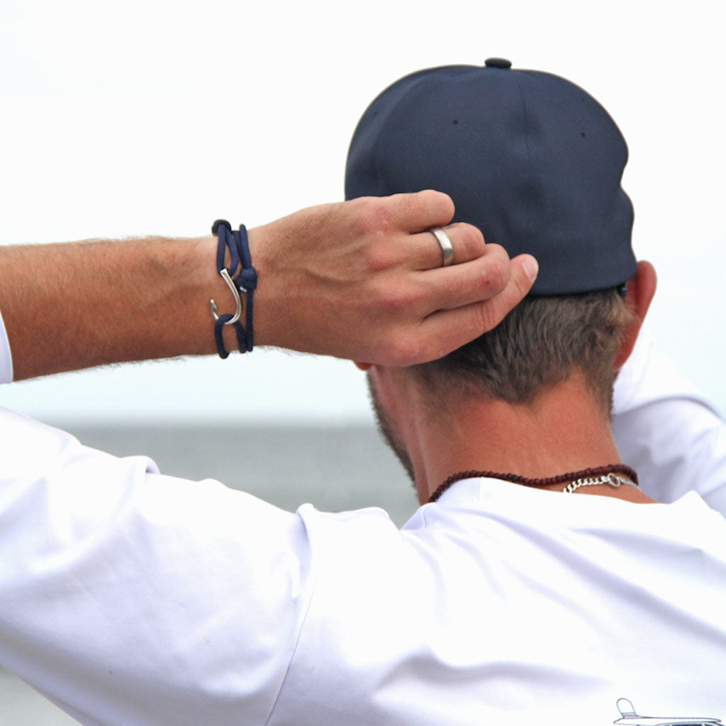 Adjustable Fish Hook Wrap Navy 20 Bracelets Mystic Knotwork 