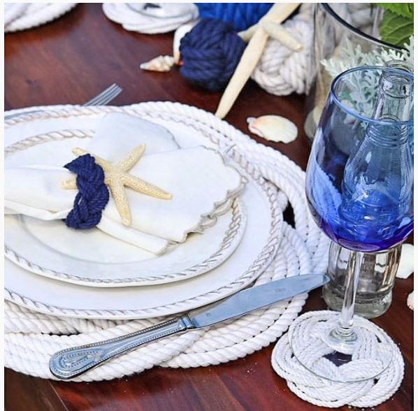 Sailor Knot Wreath or Centerpiece, White home decoration Mysticknotwork.com 