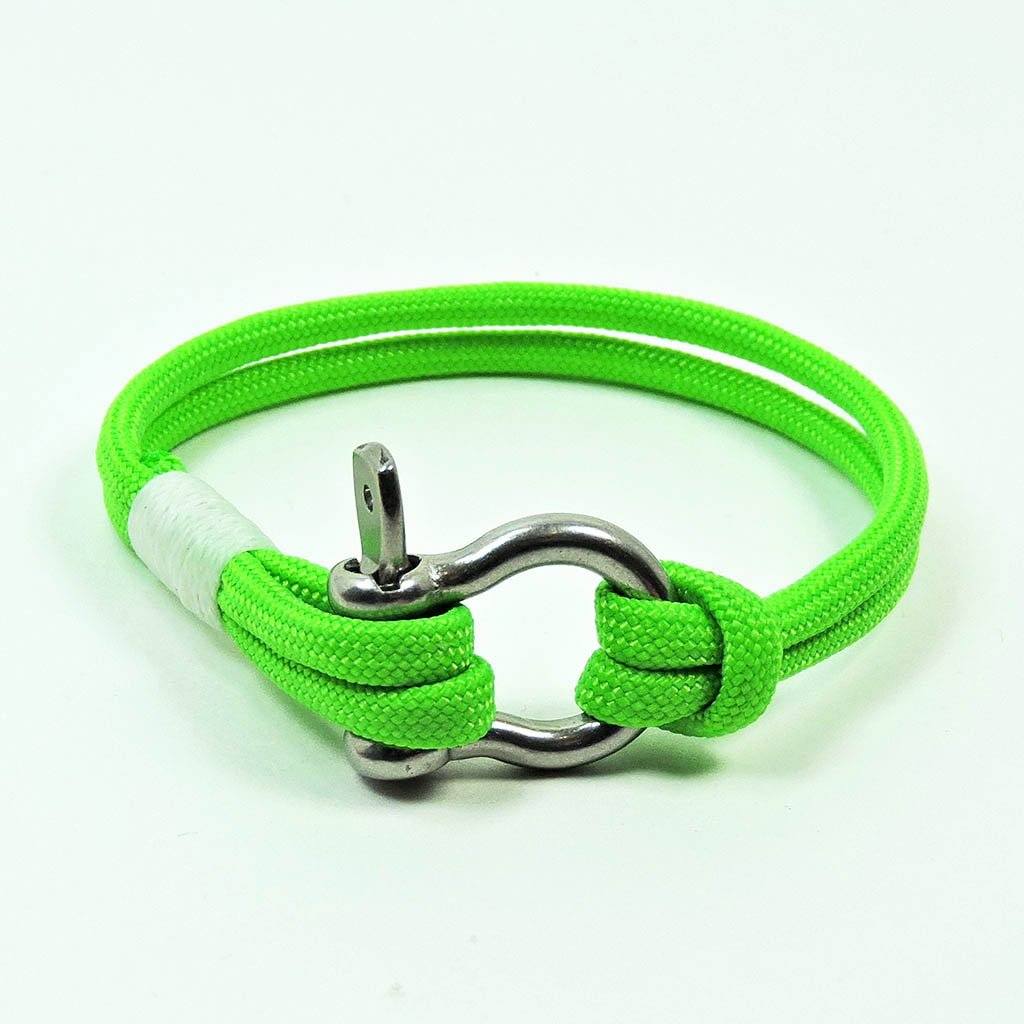 Neon Green Nautical Shackle Bracelet Mystic Knotwork 
