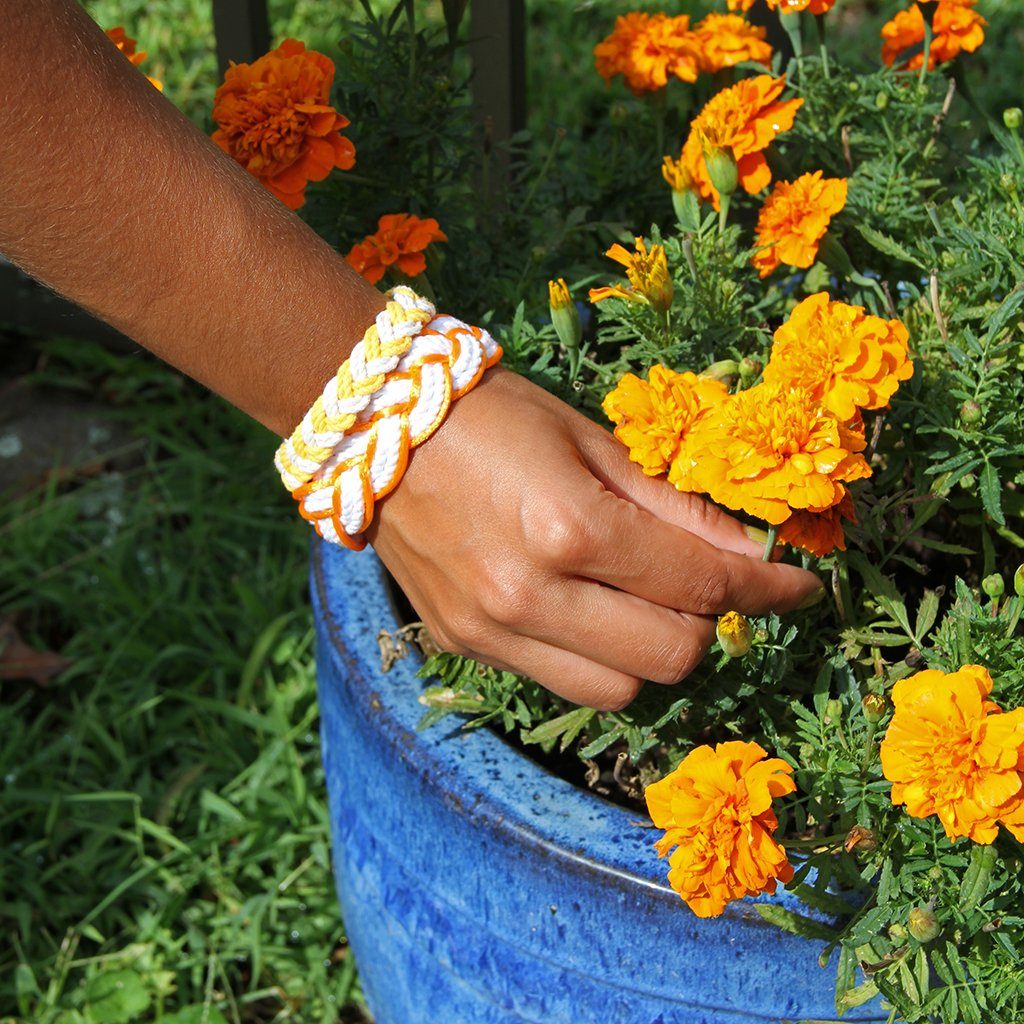 Orange Sailor Bracelet Satin Outline bracelet Mystic Knotwork 