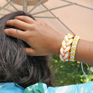 Orange Sailor Bracelet Satin Outline bracelet Mystic Knotwork 