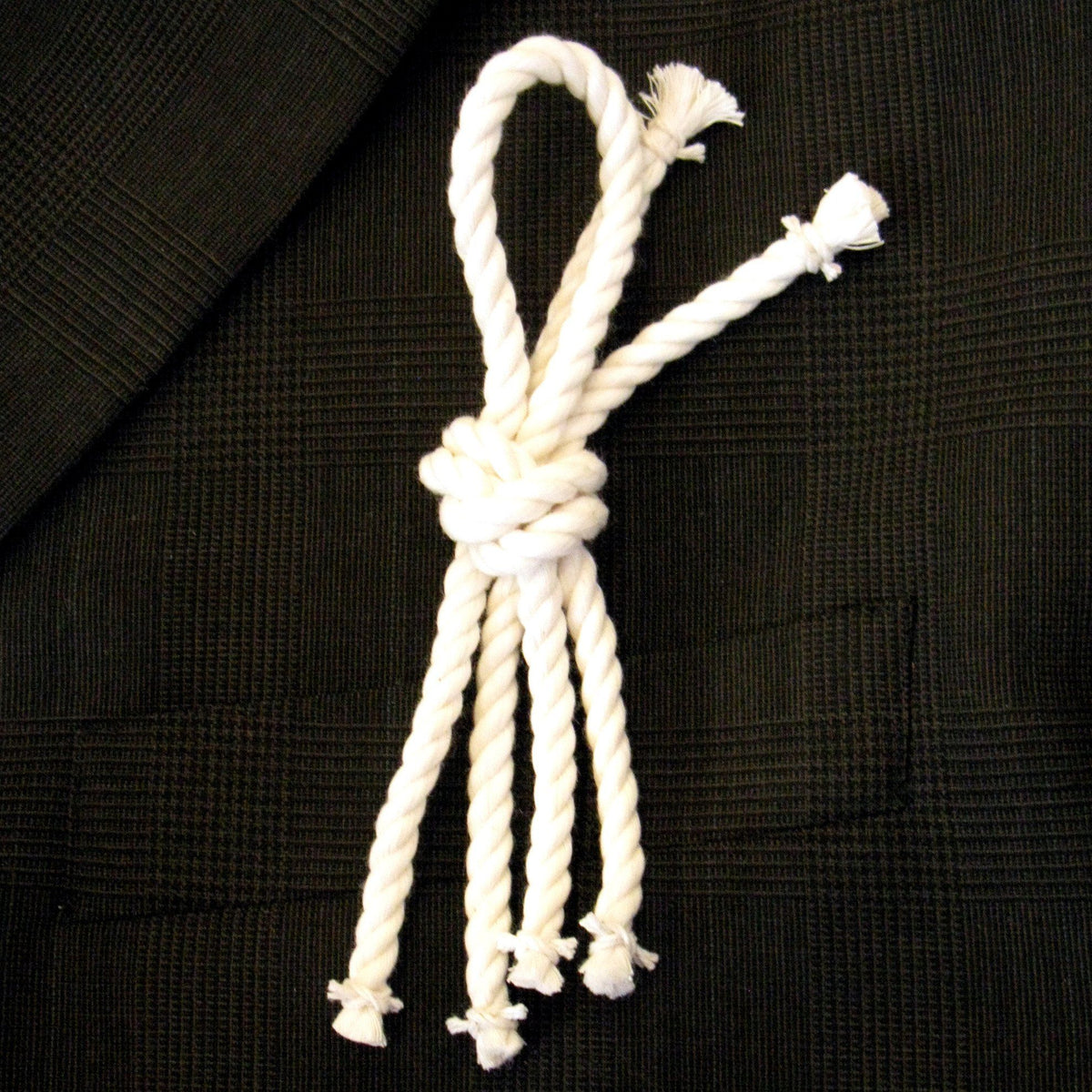 Nautical Knot Overhand Knot Boutonniere handmade at Mystic Knotwork