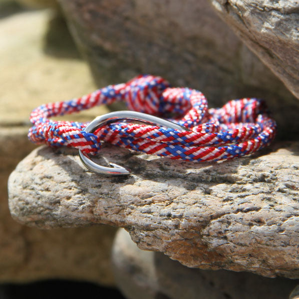Adjustable Fish Hook Wrap Patriotic 187 Bracelets Mystic Knotwork 