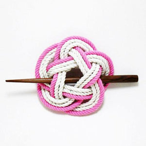 Sailor Knot Hair Stick Barrette, Tropical Colors hair accessory Mysticknotwork.com 