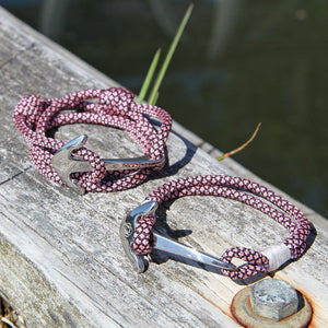 Pink Diamond Nautical Anchor Bracelet Stainless Steel 326 Mystic Knotwork 