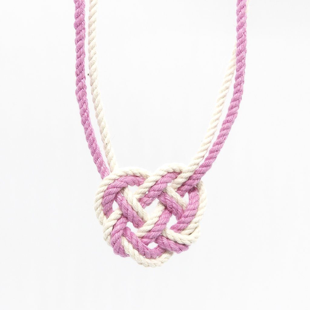 Celtic Heart Knot Necklace necklace Mysticknotwork.com Pink 