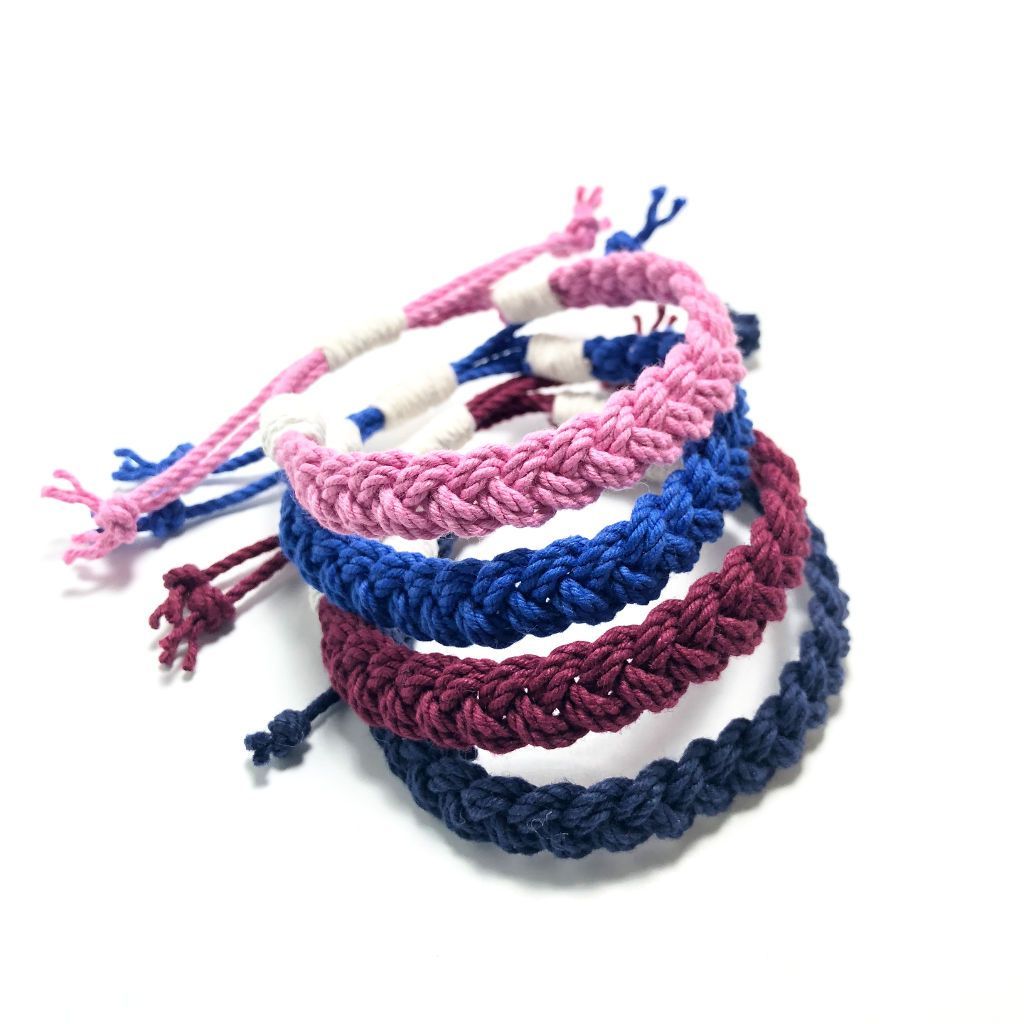 Bulk Pricing Adjustable Woven Bracelet, Choose from 18 Colors