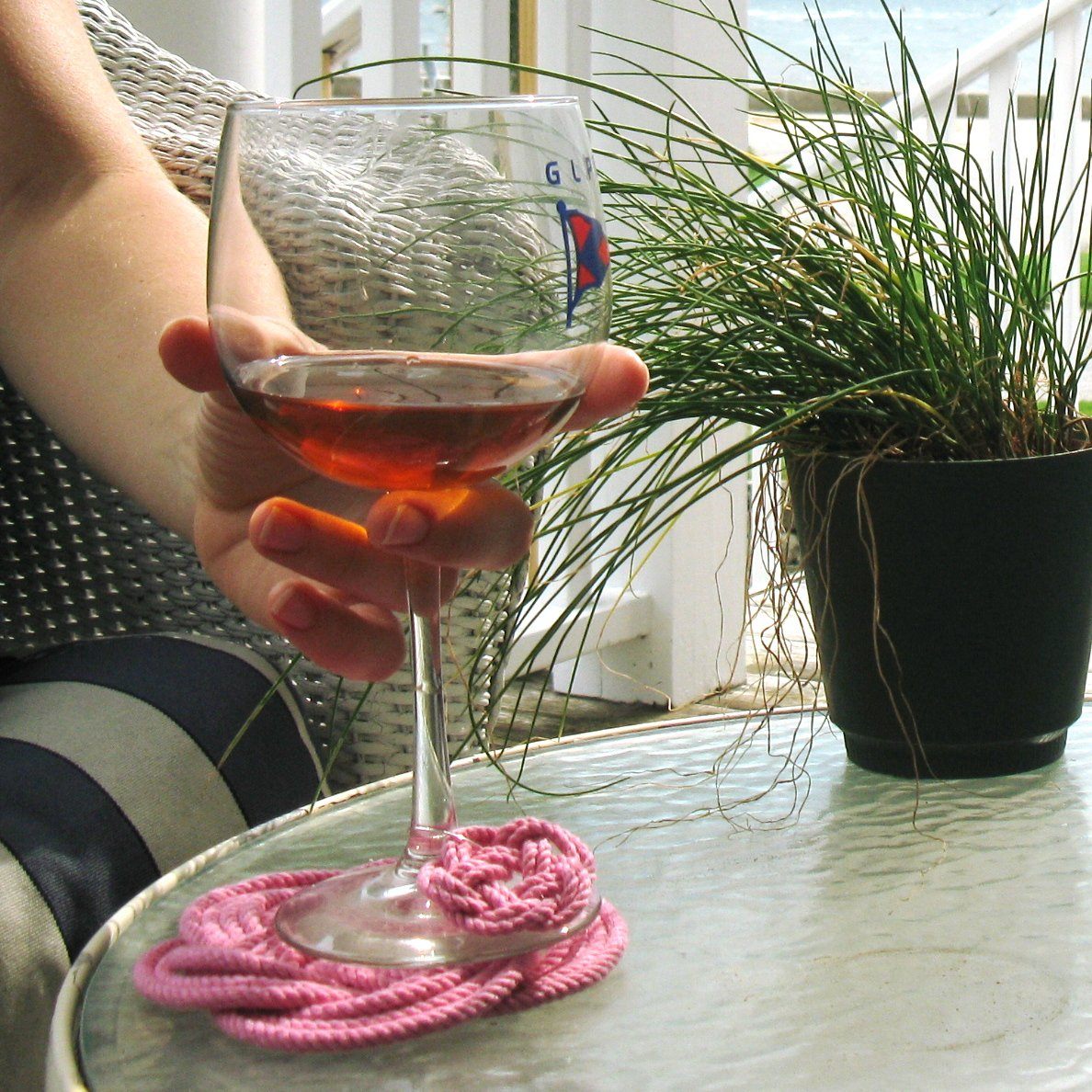 Sailor Knot Coasters, Woven in Pink , Set of 4 home decoration Mysticknotwork.com 