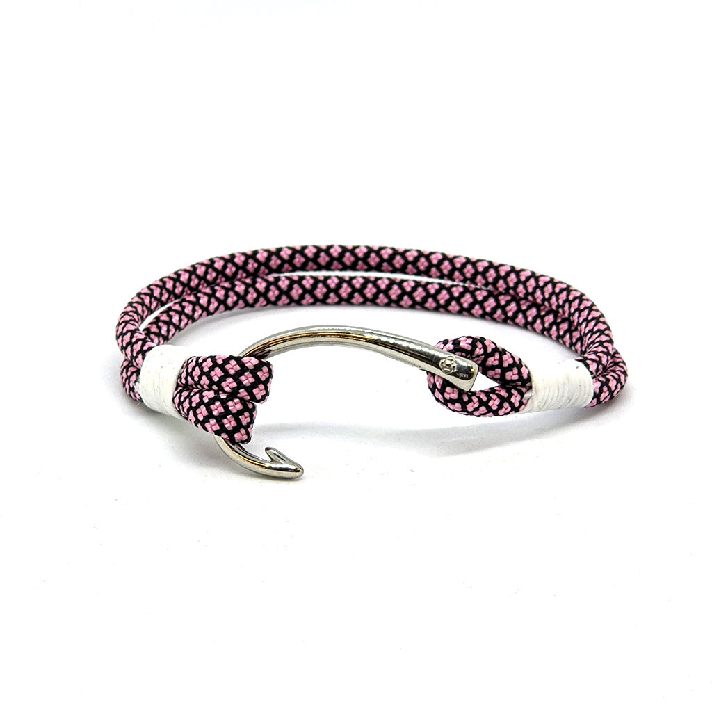 Pink Diamond Nautical Fish Hook Bracelet 326 Bracelets Mystic Knotwork Small 6&quot; 
