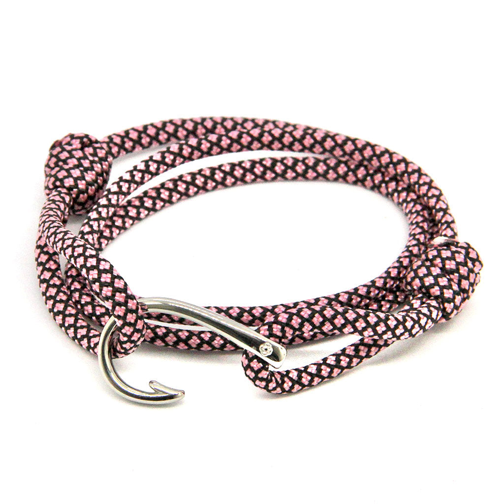 Adjustable Fish Hook Wrap, Bracelet or Anklet 14 Color Options Mystic Knotwork Black Diamond (#167) 
