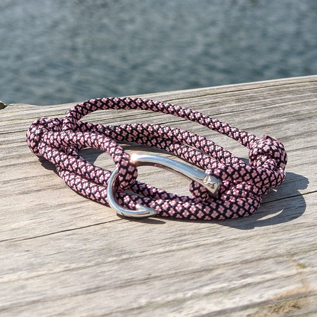 Adjustable Fish Hook Wrap Pink Diamond 326 Bracelets Mystic Knotwork 