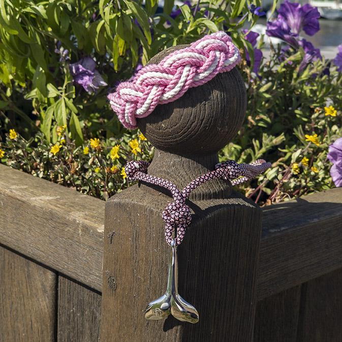 Striped Sailor Bracelet, Tropical Colors w/ White Stripe bracelet Mysticknotwork.com 
