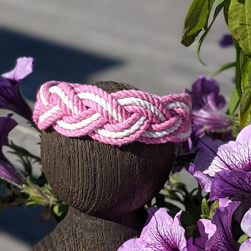 Striped Sailor Bracelet, Tropical Colors w/ White Stripe bracelet Mysticknotwork.com 