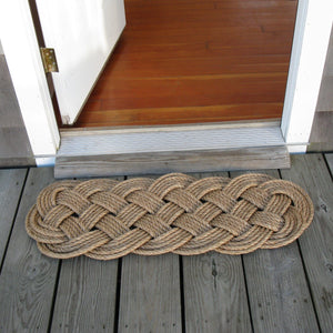 Nautical Woven Nautical Entry Rug, Round Door Mat Made in the USA by hand  in Mystic, Connecticut $ 145.00