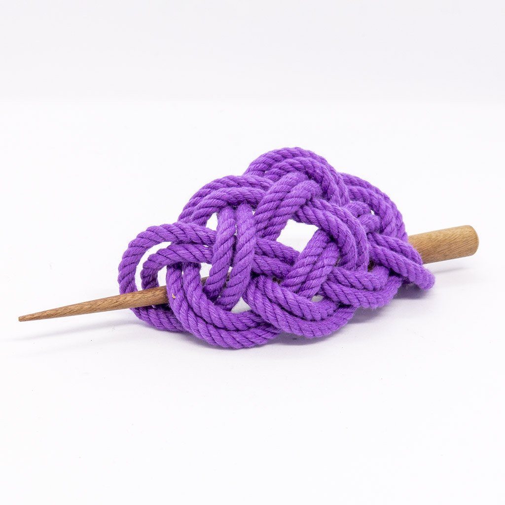 Celtic Weave Hair Stick Barrette in 17 Colors hair accessory Mystic Knotwork Purple 