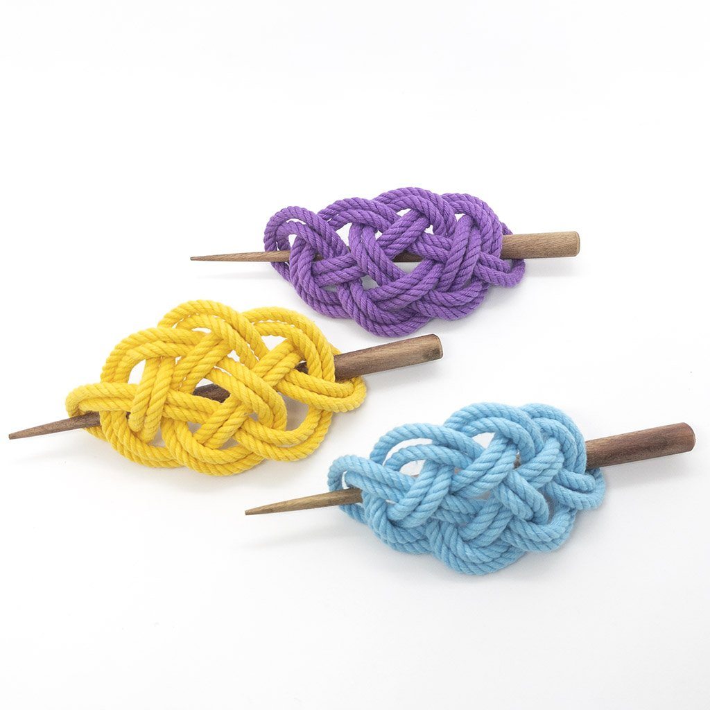 Celtic Weave Hair Stick Barrette in 17 Colors hair accessory Mystic Knotwork 