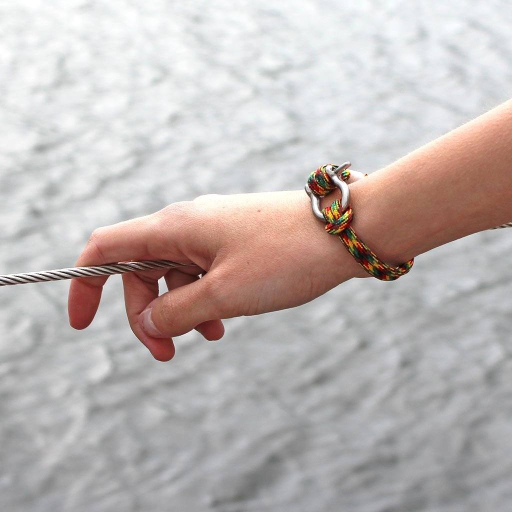 Rasta Nautical Shackle Bracelet 191 Mystic Knotwork 