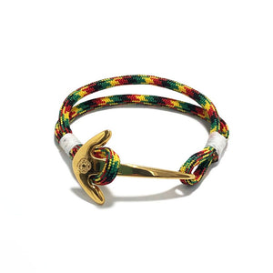 Rasta Nautical Anchor Bracelet Brass 191 Mystic Knotwork 