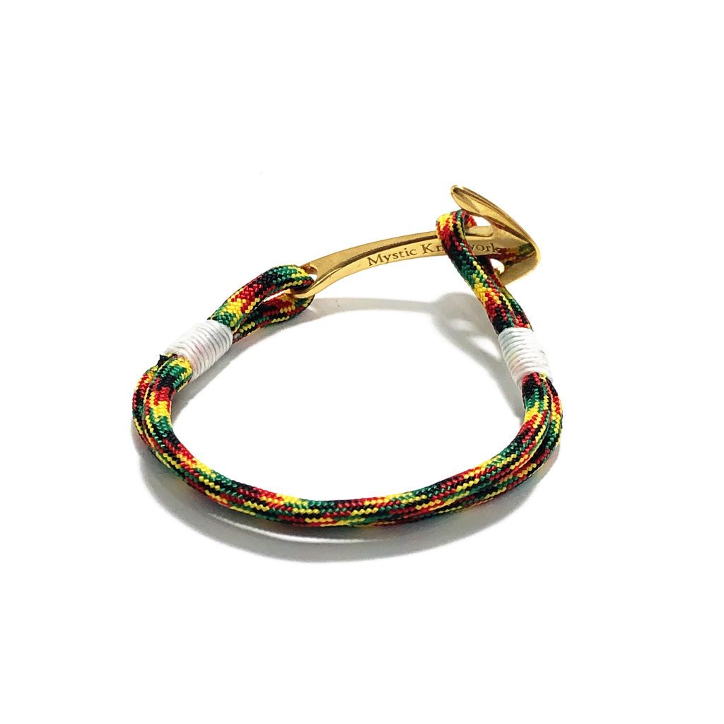 Rasta Nautical Anchor Bracelet Brass 191 Mystic Knotwork 