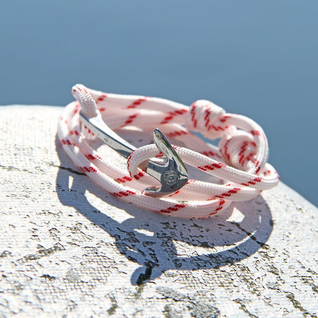 Adjustable Fish Hook Wrap, Bracelet or Anklet 14 Color Options Navy (#20)