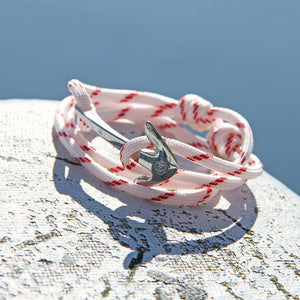 Red Stripe Adjustable Anchor Wrap Use as a Bracelet, Anklet, or Necklace 028 Mystic Knotwork 