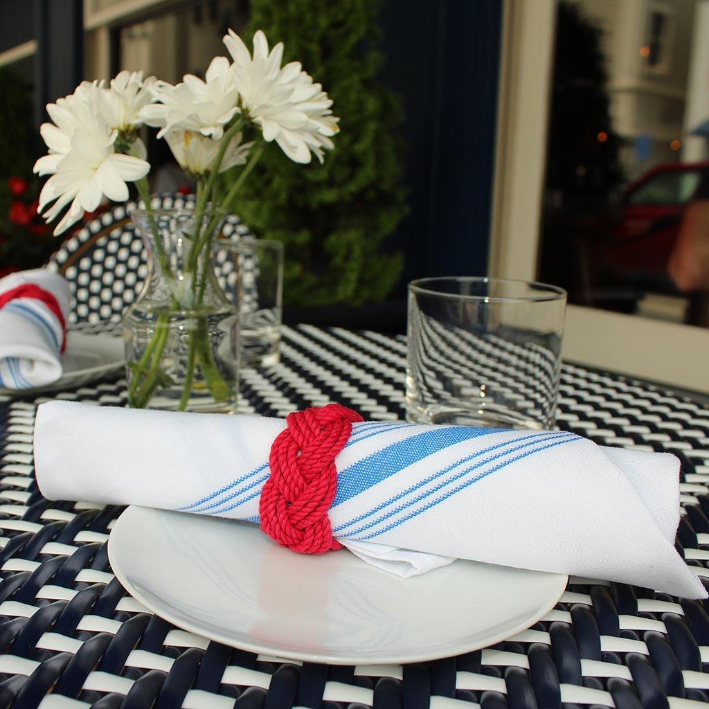 Sailor Knot Napkin Rings, Nautical Colors, Set of 4 napkin ring Mysticknotwork.com 