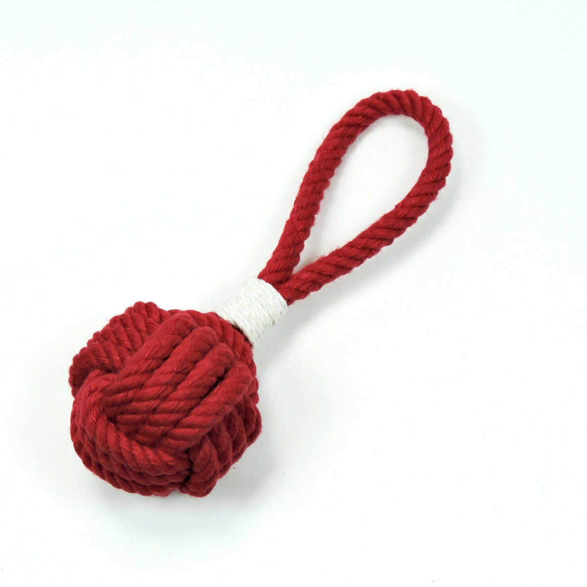 Nautical Knot Monkey Fist Knot Napkin Rings, Set of Four handmade at Mystic Knotwork