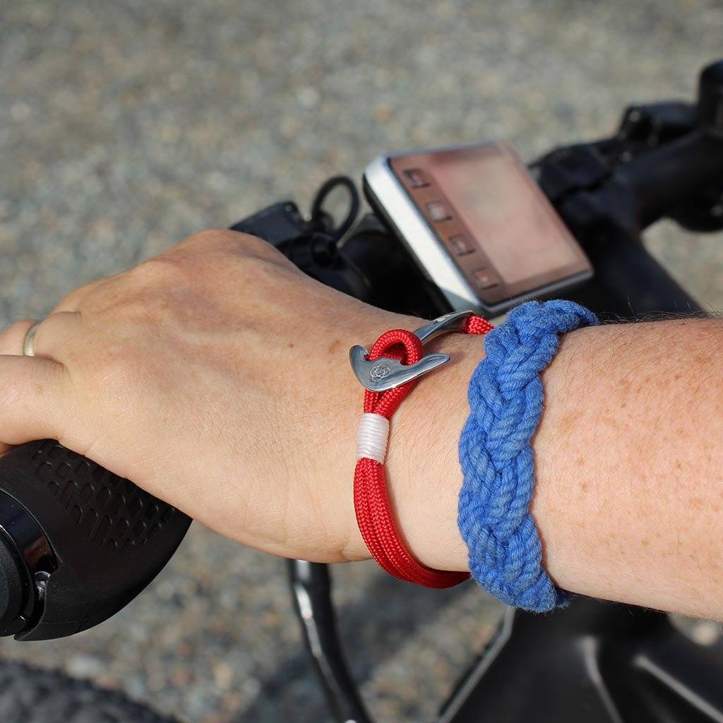 Red Nautical Anchor Bracelet Stainless Steel 028 Mystic Knotwork 