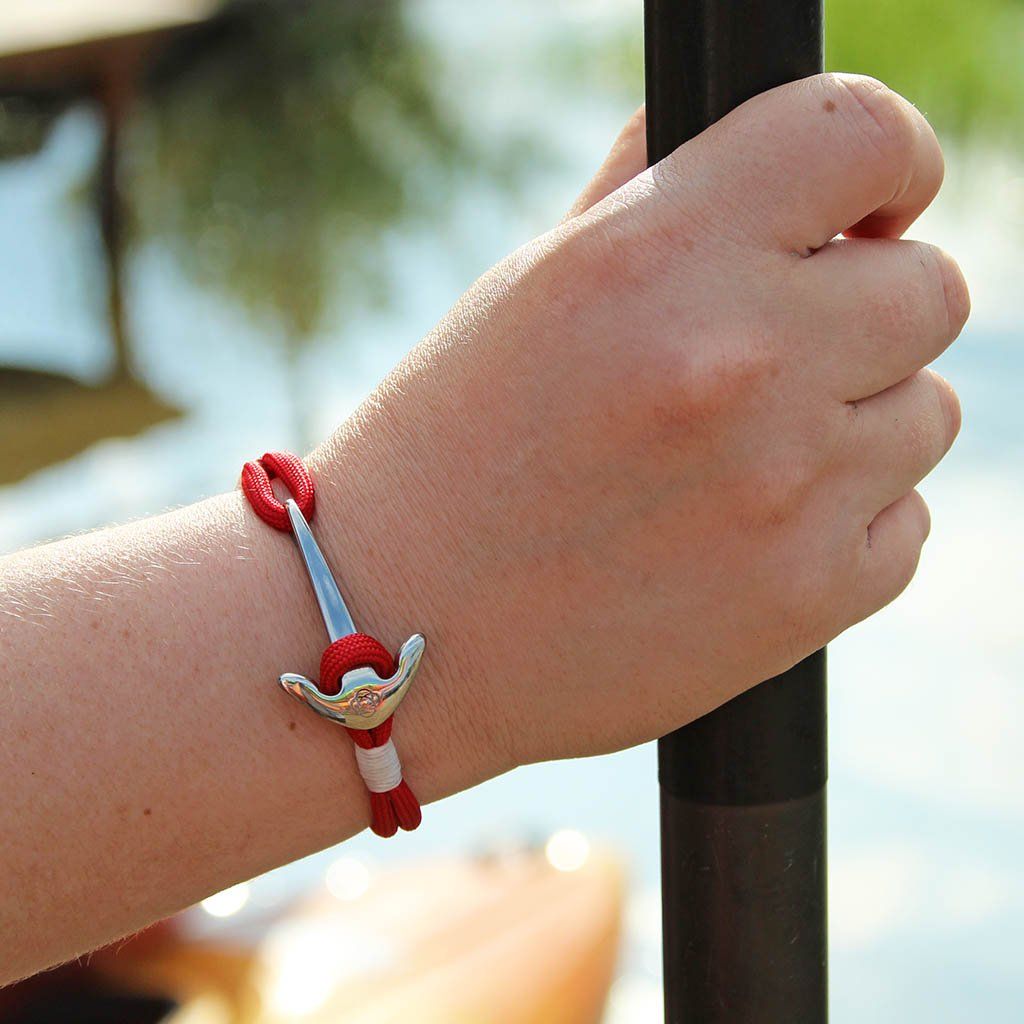 Red Nautical Anchor Bracelet Stainless Steel 028 Mystic Knotwork 