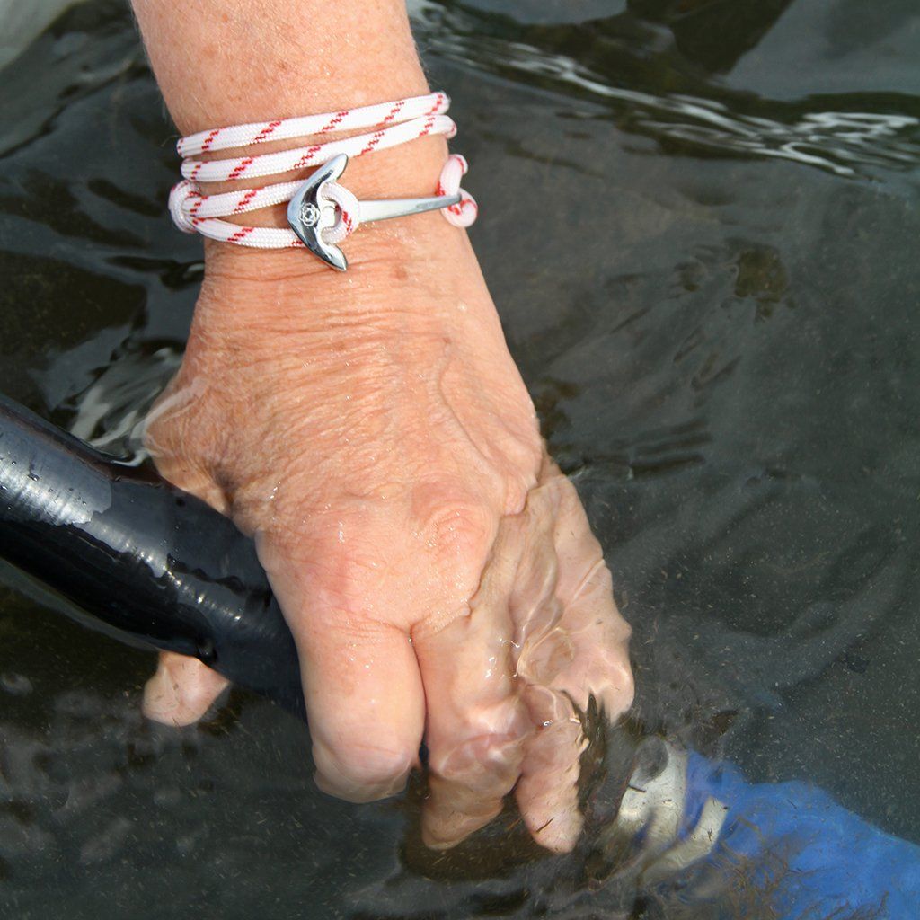Red Stripe Adjustable Anchor Wrap Use as a Bracelet, Anklet, or Necklace 028 Mystic Knotwork 