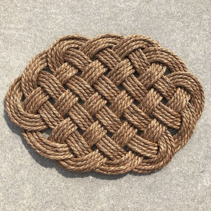 Woven Nautical Entry Rug, Round Door Mat home decoration Mysticknotwork.com 