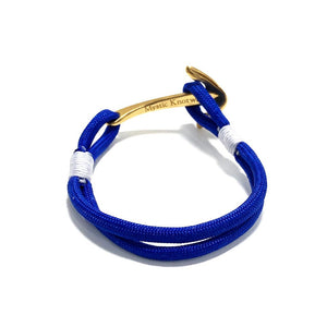 Royal Blue Nautical Anchor Bracelet Brass 029 Mystic Knotwork 