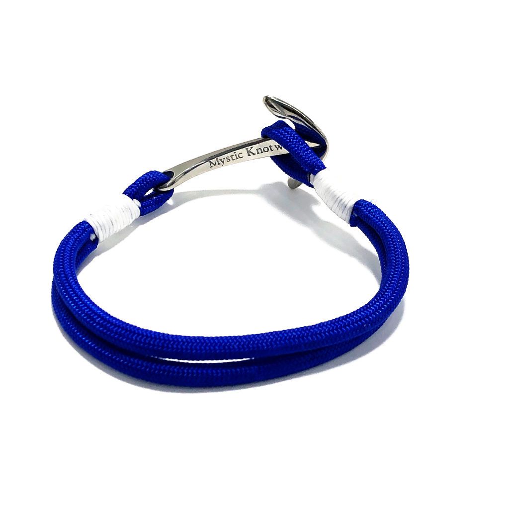 Nautical Anchor Bracelet Royal Blue handmade by Mystic Knotwork