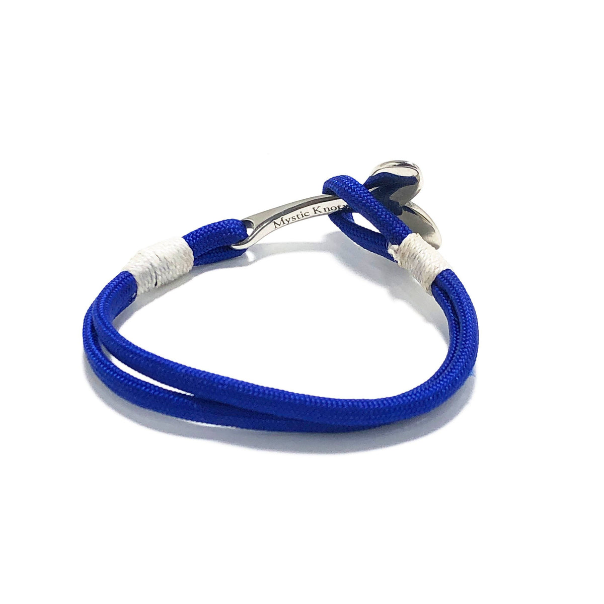 Nautical Knot Royal Blue Nautical Whale Tail Bracelet Stainless Steel 29 handmade at Mystic Knotwork