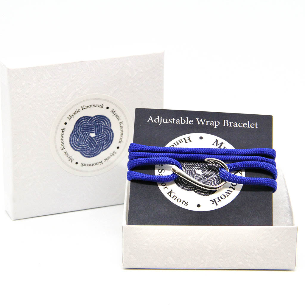 Adjustable Fish Hook Wrap Royal Blue 29 Bracelets Mystic Knotwork 